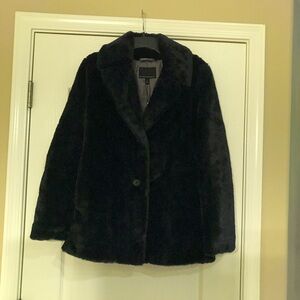Banana Republic, Small, Faux Fur, Blue, Coat